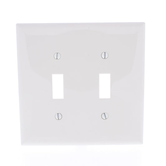 Eaton PJ2LA Lt Almond 2-Gang Toggle Unbreakable Nylon Mid-Size Wallplate Cover