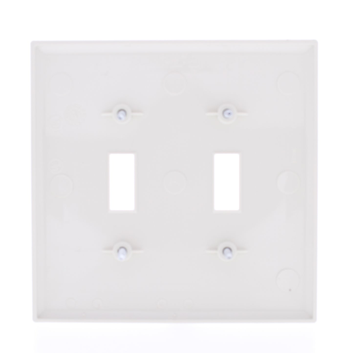 Eaton PJ2LA Lt Almond 2-Gang Toggle Unbreakable Nylon Mid-Size Wallplate Cover