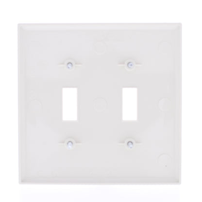 Eaton PJ2LA Lt Almond 2-Gang Toggle Unbreakable Nylon Mid-Size Wallplate Cover