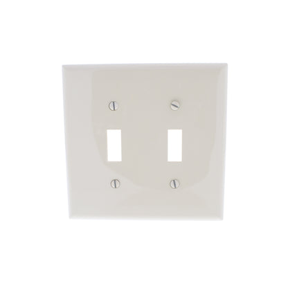 Eaton PJ2V Ivory 2-Gang Toggle Unbreakable Nylon Mid-Size Wallplate Cover 20pcs