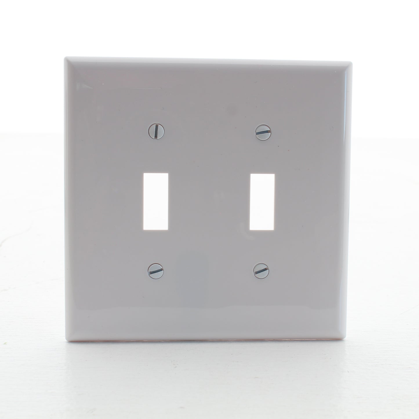 Eaton PJ2W White 2-Gang Toggle Unbreakable Nylon Mid-Size Wallplate Cover 20pcs