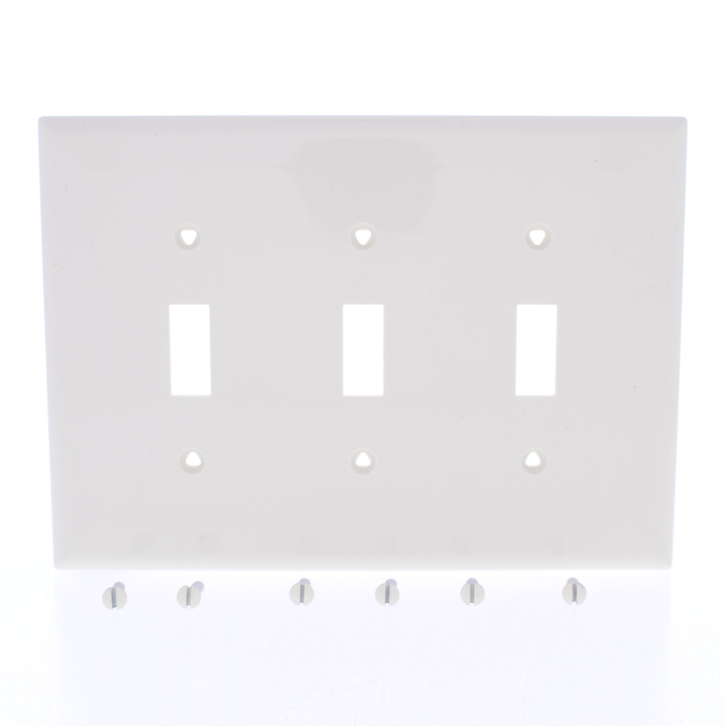 Eaton PJ3LA Lt Almond 3-Gang Toggle Unbreakable Nylon Mid-Size Wallplate Cover
