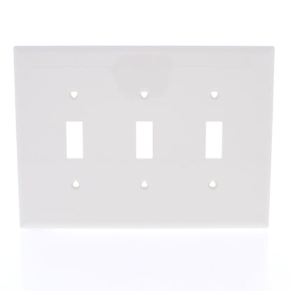 Eaton PJ3LA Lt Almond 3-Gang Toggle Unbreakable Nylon Mid-Size Wallplate Cover