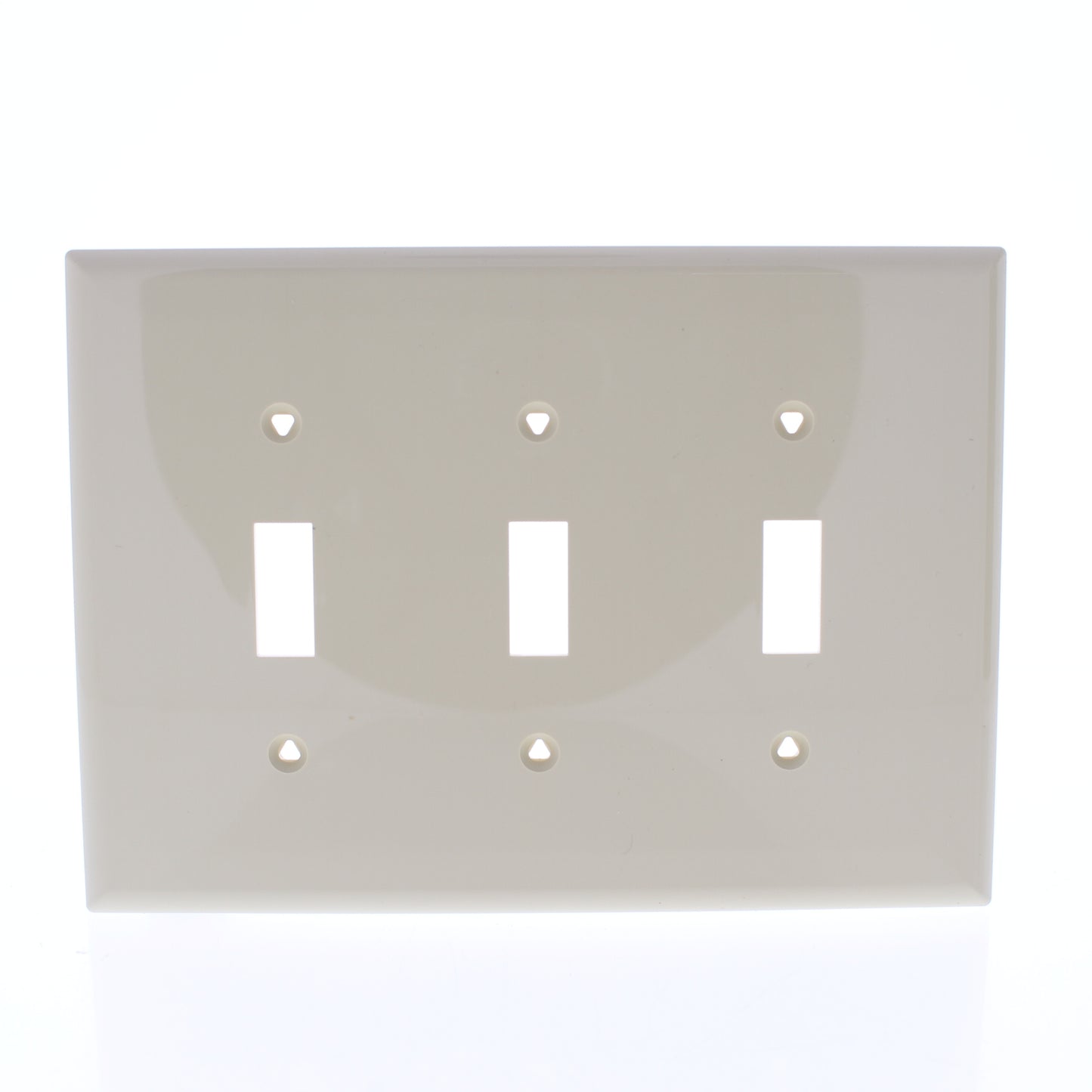 Eaton PJ3V Ivory 3-Gang Toggle Switch Unbreakable Mid-Size Wallplate Nylon Cover