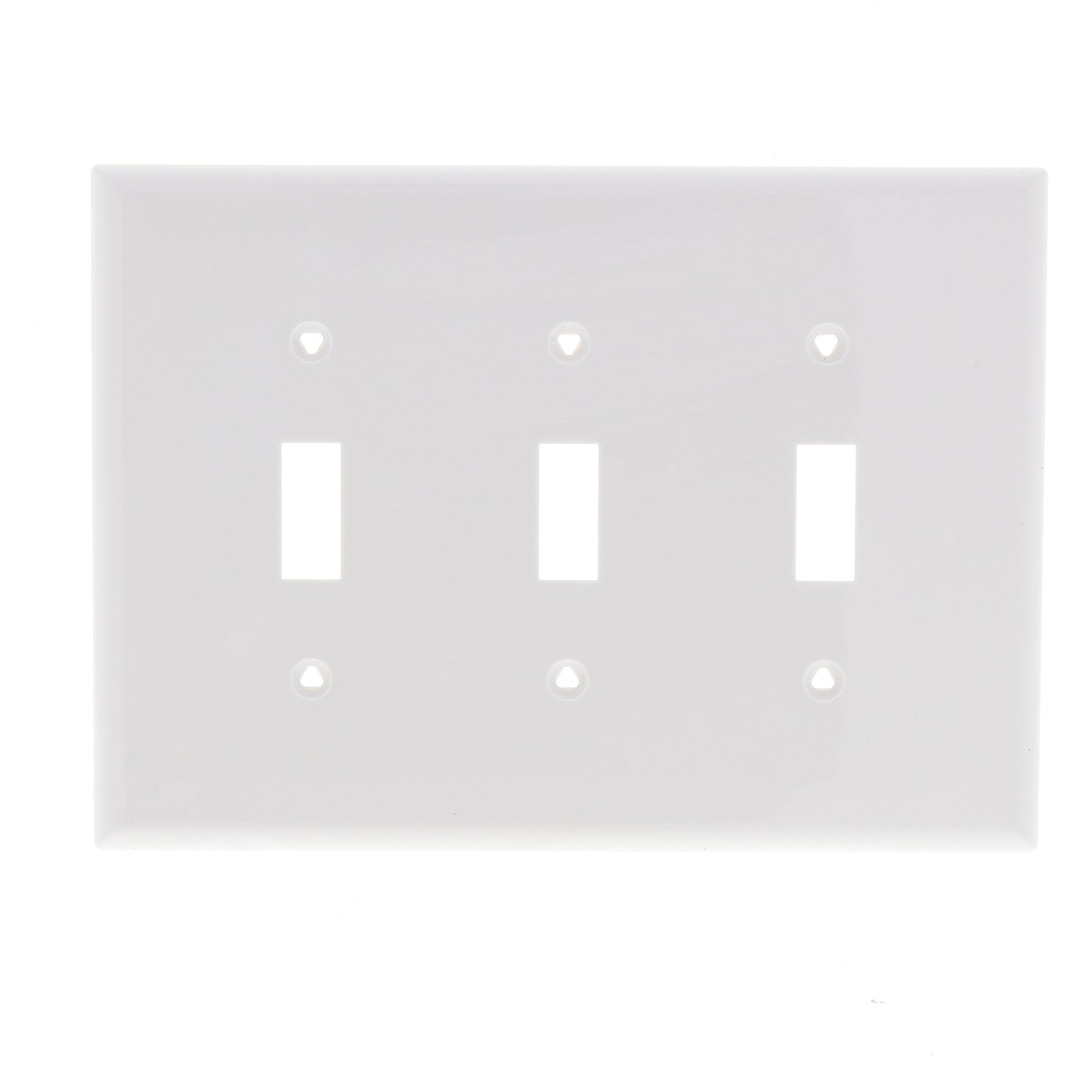 Eaton PJ3W White 3-Gang Toggle Switch Unbreakable Mid-Size Wallplate Nylon Cover