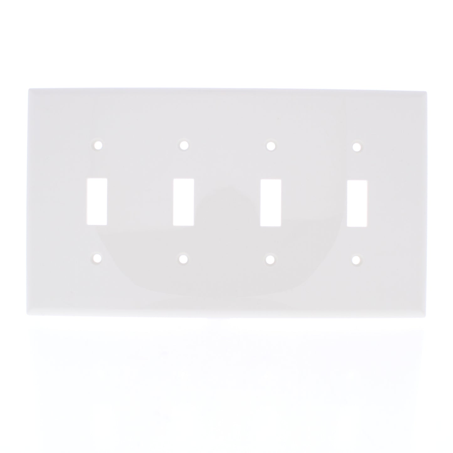 Eaton PJ4LA Lt Almond 4-Gang Toggle Unbreakable Nylon Mid-Size Wallplate Cover