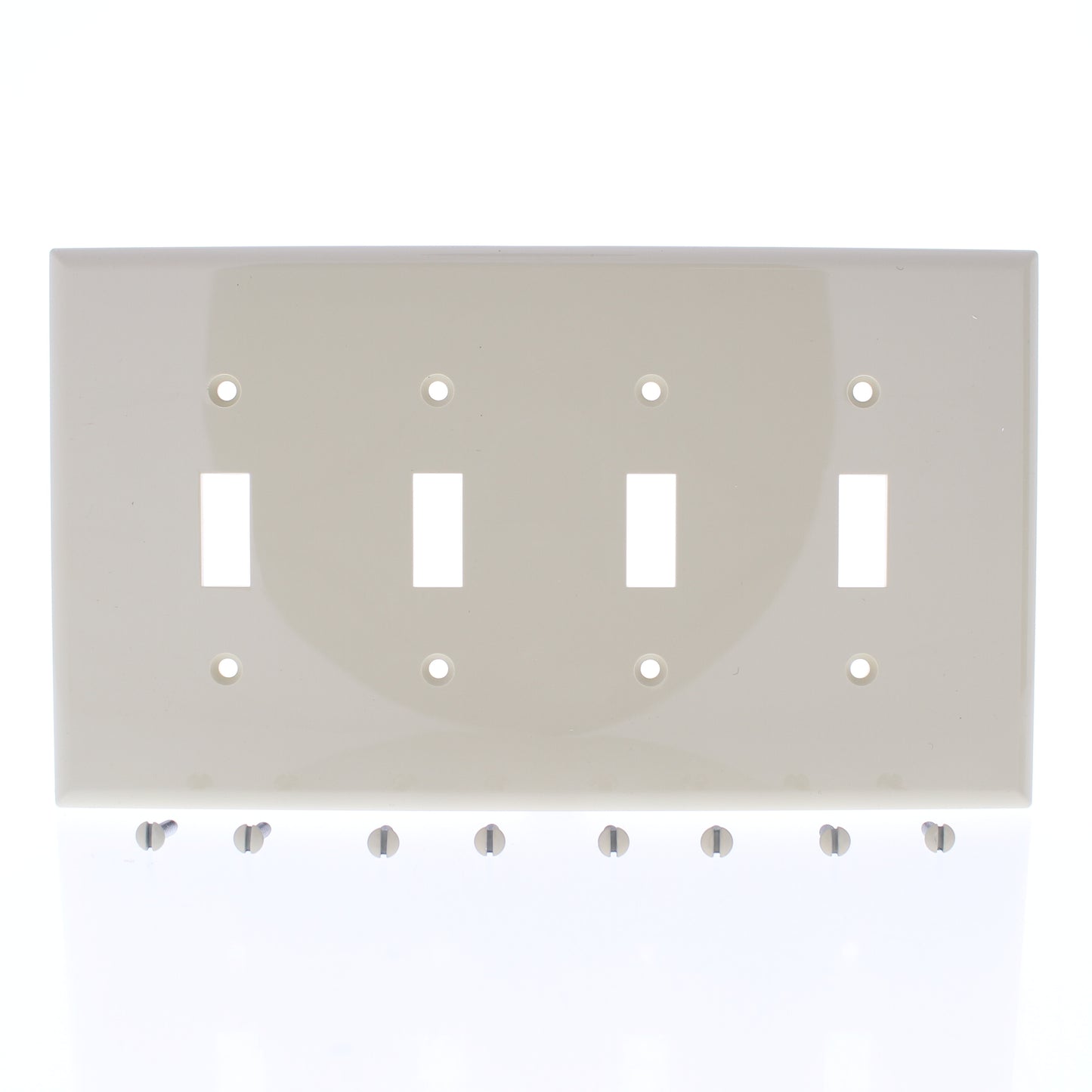 Eaton PJ4V Ivory 4-Gang Toggle Switch Unbreakable Mid-Size Wallplate Nylon Cover