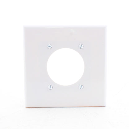 Eaton PJ703W White 2-Gang 2.15" Dia Outlet Unbreakable Mid-Size Wallplate Cover