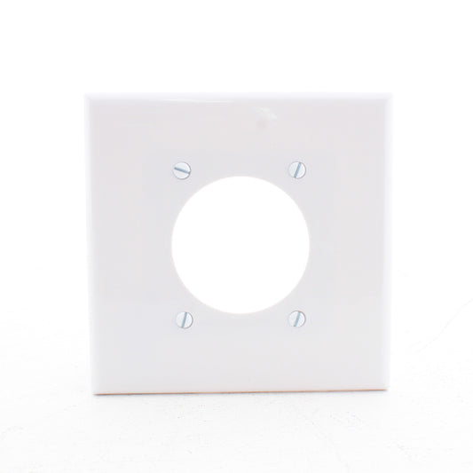 Eaton PJ703W White 2-Gang 2.15" Dia Outlet Unbreakable Mid-Size Wallplate Cover