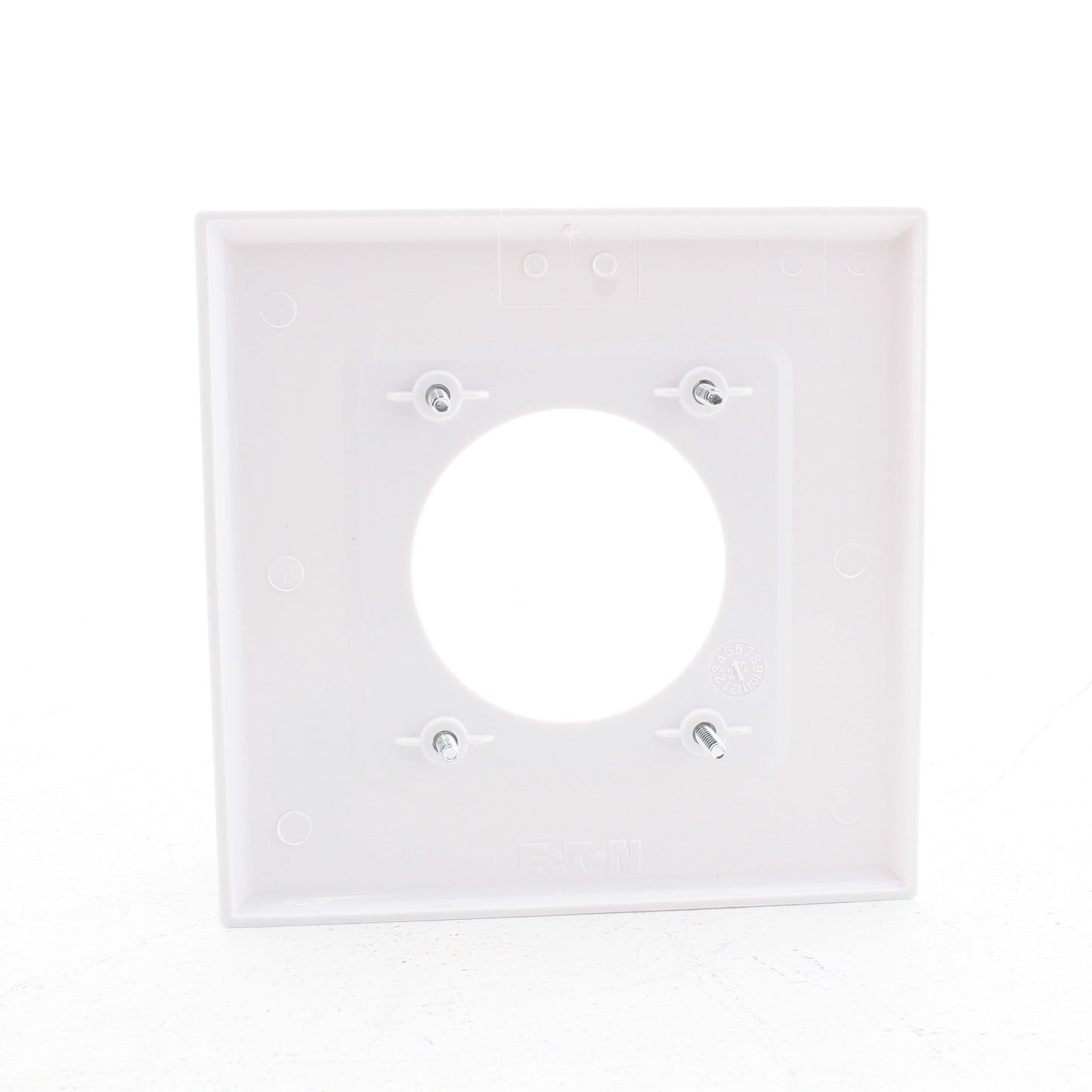 Eaton PJ703W White 2-Gang 2.15" Dia Outlet Unbreakable Mid-Size Wallplate Cover