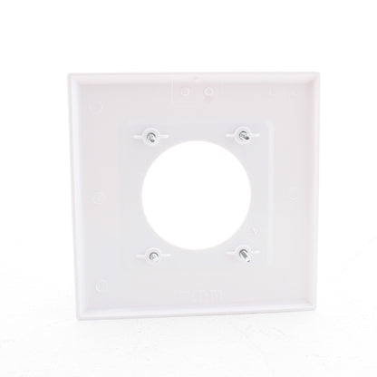 Eaton PJ703W White 2-Gang 2.15" Dia Outlet Unbreakable Mid-Size Wallplate Cover