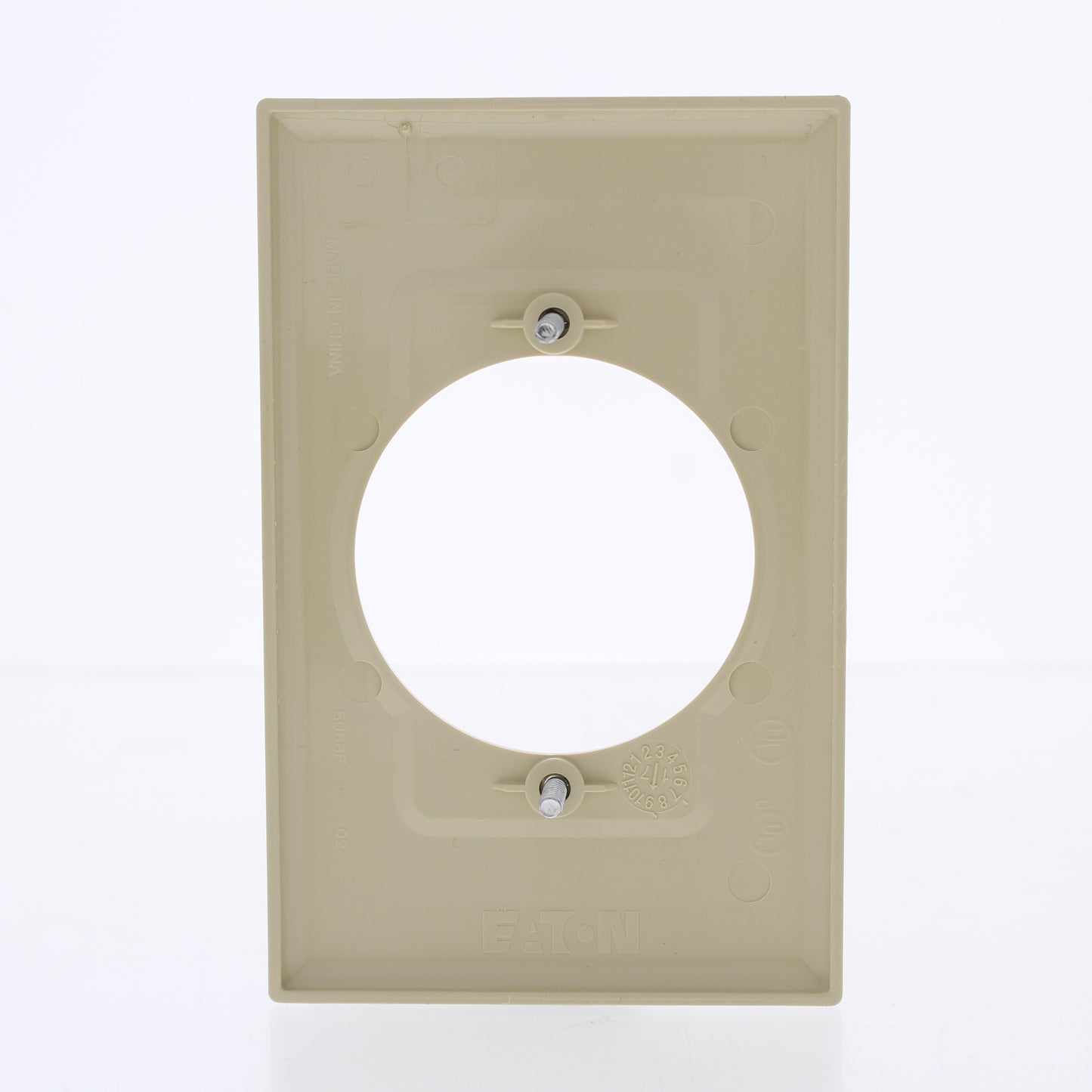 Eaton PJ724V Ivory 1-Gang 2.15" Dia. 30/50A  Power Outlet Mid-Size Nylon Cover