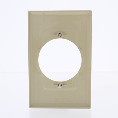 Eaton PJ724V Ivory 1-Gang 2.15" Dia. 30/50A  Power Outlet Mid-Size Nylon Cover