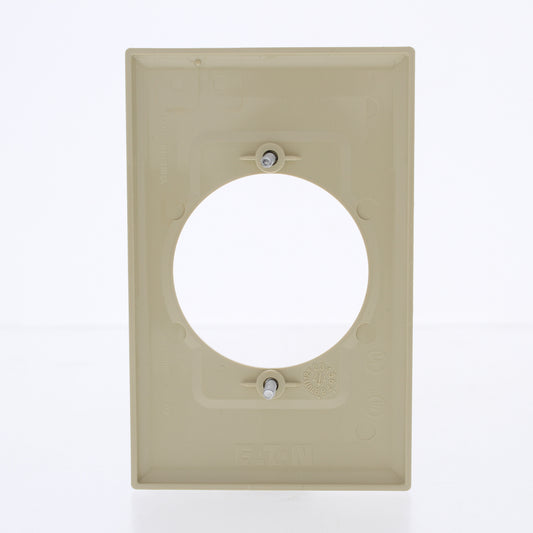 Eaton PJ724V Ivory 1-Gang 2.15" Dia. 30/50A  Power Outlet Mid-Size Nylon Cover