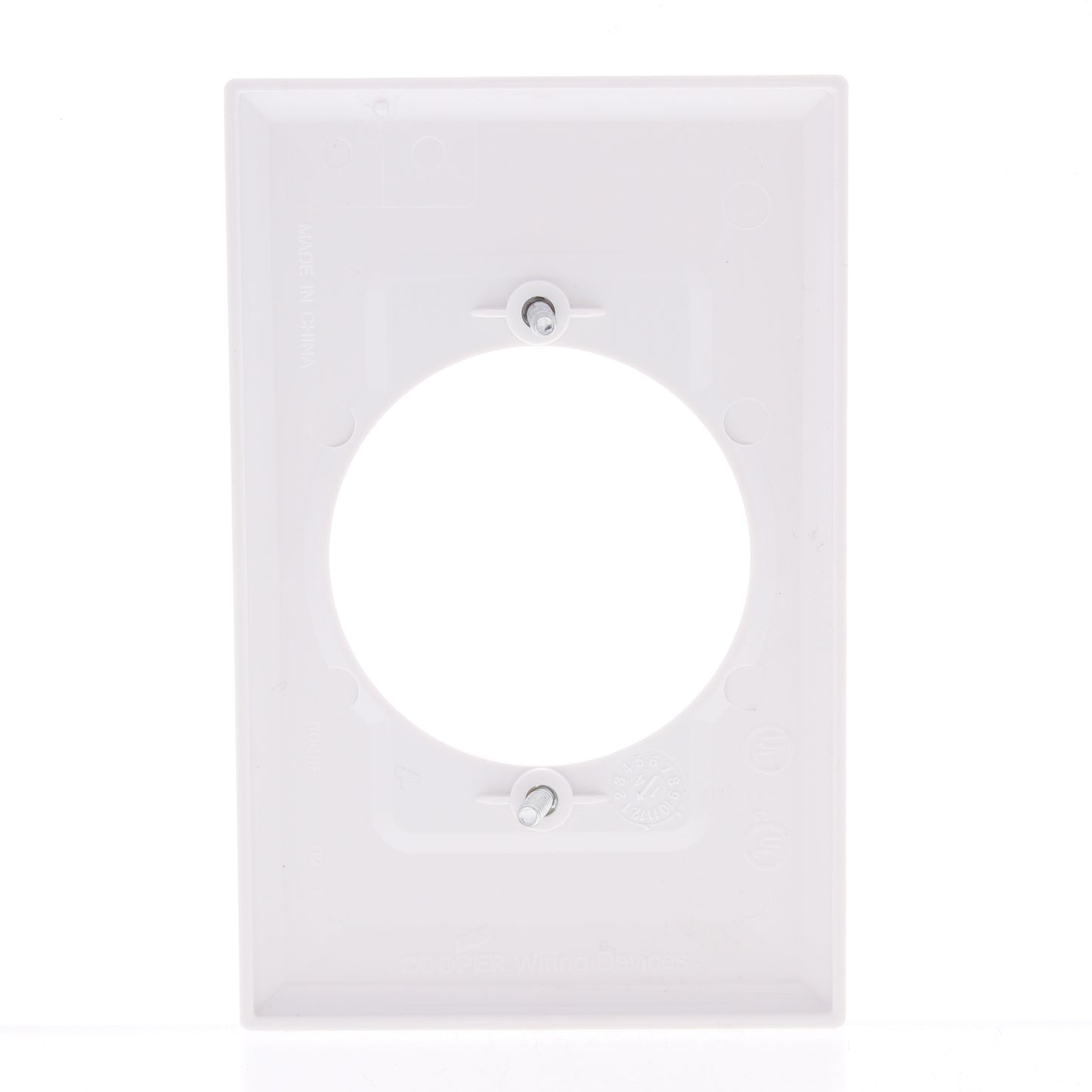 Eaton PJ724W White 1-Gang 2.15" Dia. 30/50A  Power Outlet Mid-Size Nylon Cover