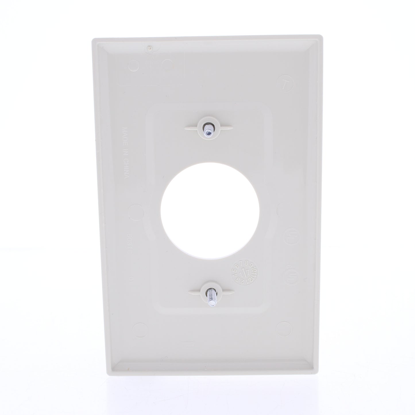 Eaton PJ7LA Lt Almond 1-Gang 1.406" Outlet Unbreakable Mid-Size Wallplate Cover