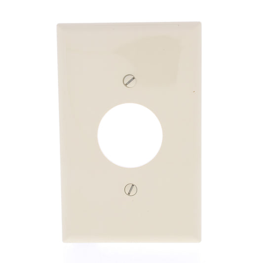 Eaton PJ7V Ivory 1-Gang 1.406" Outlet Unbreakable Nylon Mid-Size Wallplate Cover