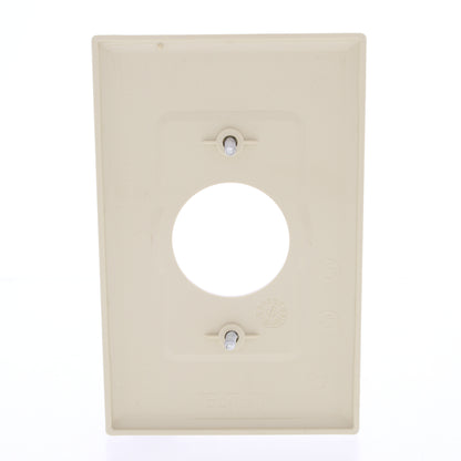 Eaton PJ7V Ivory 1-Gang 1.406" Outlet Unbreakable Nylon Mid-Size Wallplate Cover