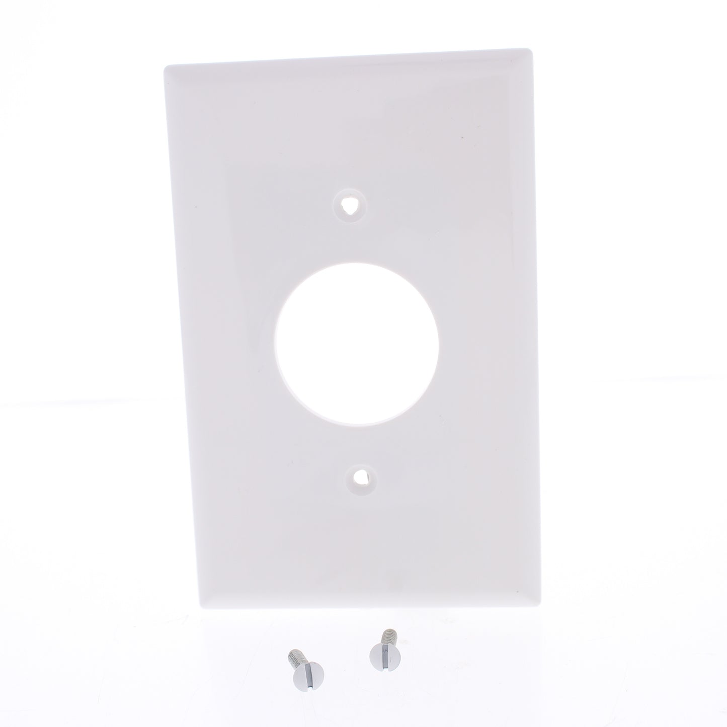 Eaton PJ7W White 1-Gang 1.406" Outlet Unbreakable Mid-Size Wallplate Cover 25pc