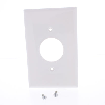 Eaton PJ7W White 1-Gang 1.406" Outlet Unbreakable Mid-Size Wallplate Cover 25pc