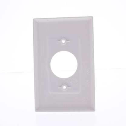 Eaton PJ7W White 1-Gang 1.406" Outlet Unbreakable Mid-Size Wallplate Cover 25pc