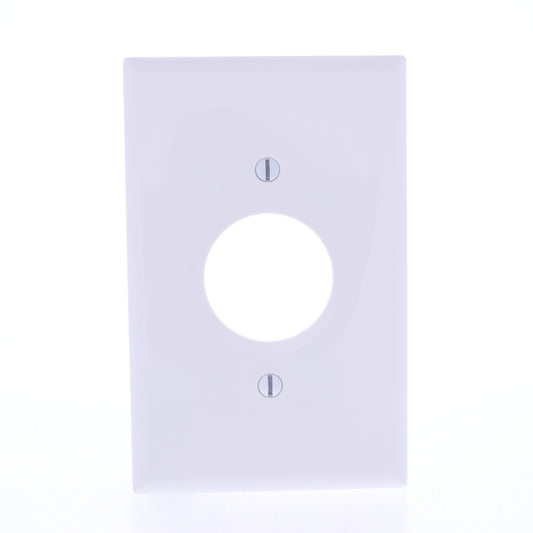 Eaton PJ7W White 1-Gang 1.406" Outlet Unbreakable Nylon Mid-Size Wallplate Cover