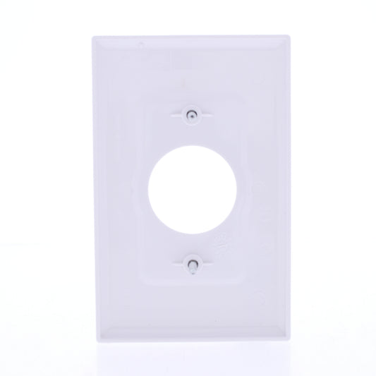 Eaton PJ7W White 1-Gang 1.406" Outlet Unbreakable Nylon Mid-Size Wallplate Cover