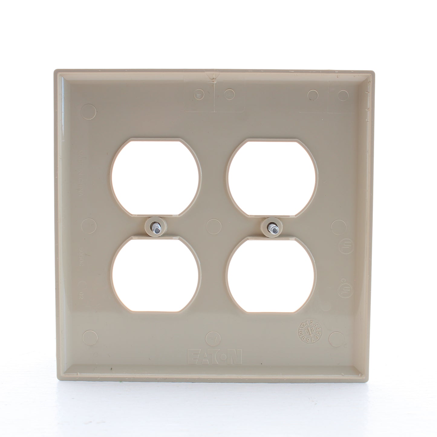 Eaton PJ82V Ivory 2-Gang Duplex Outlet Unbreakable Mid-Size Wallplates 20pcs