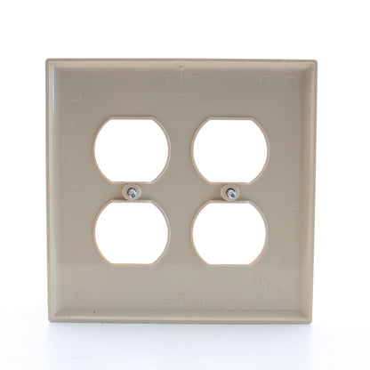 Eaton PJ82V Ivory 2-Gang Duplex Outlet Unbreakable Mid-Size Wallplates 20pcs