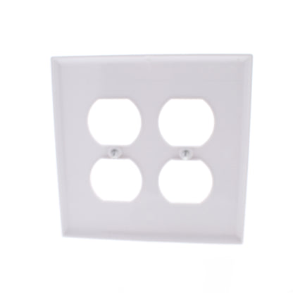 Eaton PJ82W White 2-Gang Duplex Outlet Unbreakable Mid-Size Wallplates 20pcs
