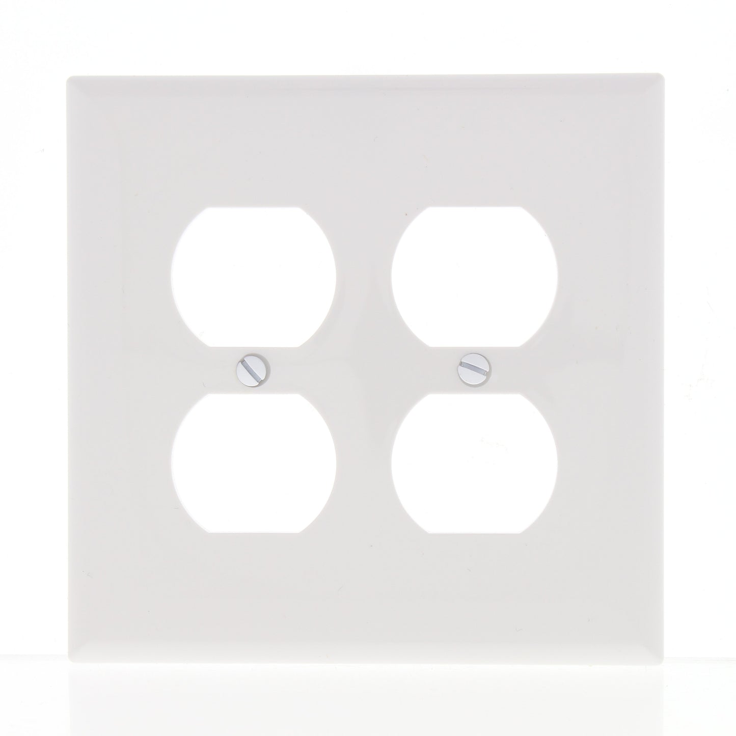 Eaton PJ82W White 2-Gang Duplex Outlet Unbreakable Nylon Mid-Size Wallplate