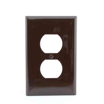 Eaton PJ8B-SP-L Brown 1-Gang Unbreakable Nylon Duplex Mid-Size Wallplate Cover