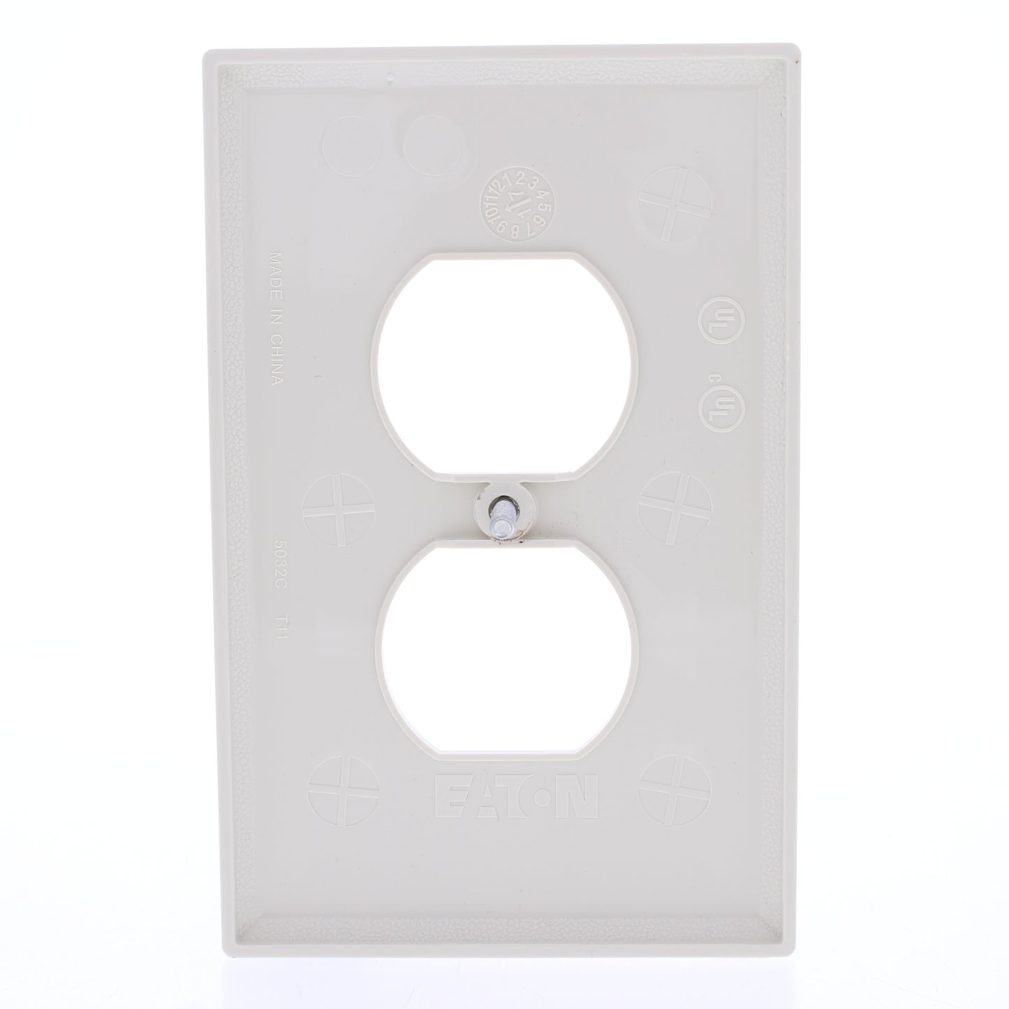 Eaton PJ8LA Lt Almond 1-Gang Duplex Unbreakable Nylon Mid-Size Wallplate Cover