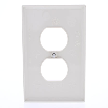 Eaton PJ8LA Lt Almond 1-Gang Duplex Unbreakable Nylon Mid-Size Wallplate Cover