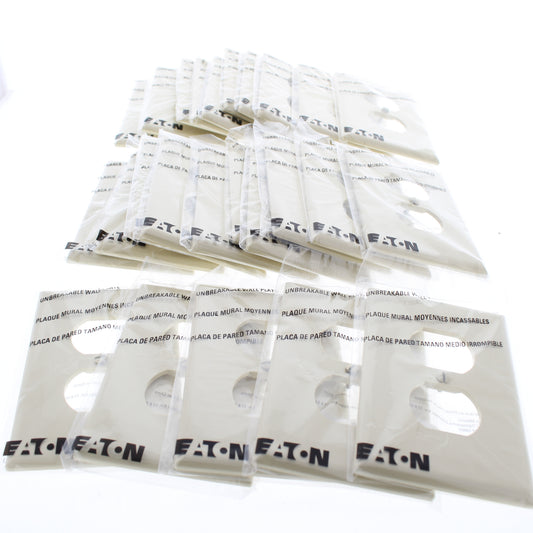 Eaton PJ8V Ivory 1-Gang Duplex Unbreakable Nylon Mid-Size Wallplate Cover 25pcs