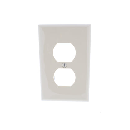 Eaton PJ8V Ivory 1-Gang Duplex Unbreakable Nylon Mid-Size Wallplate Cover 25pcs