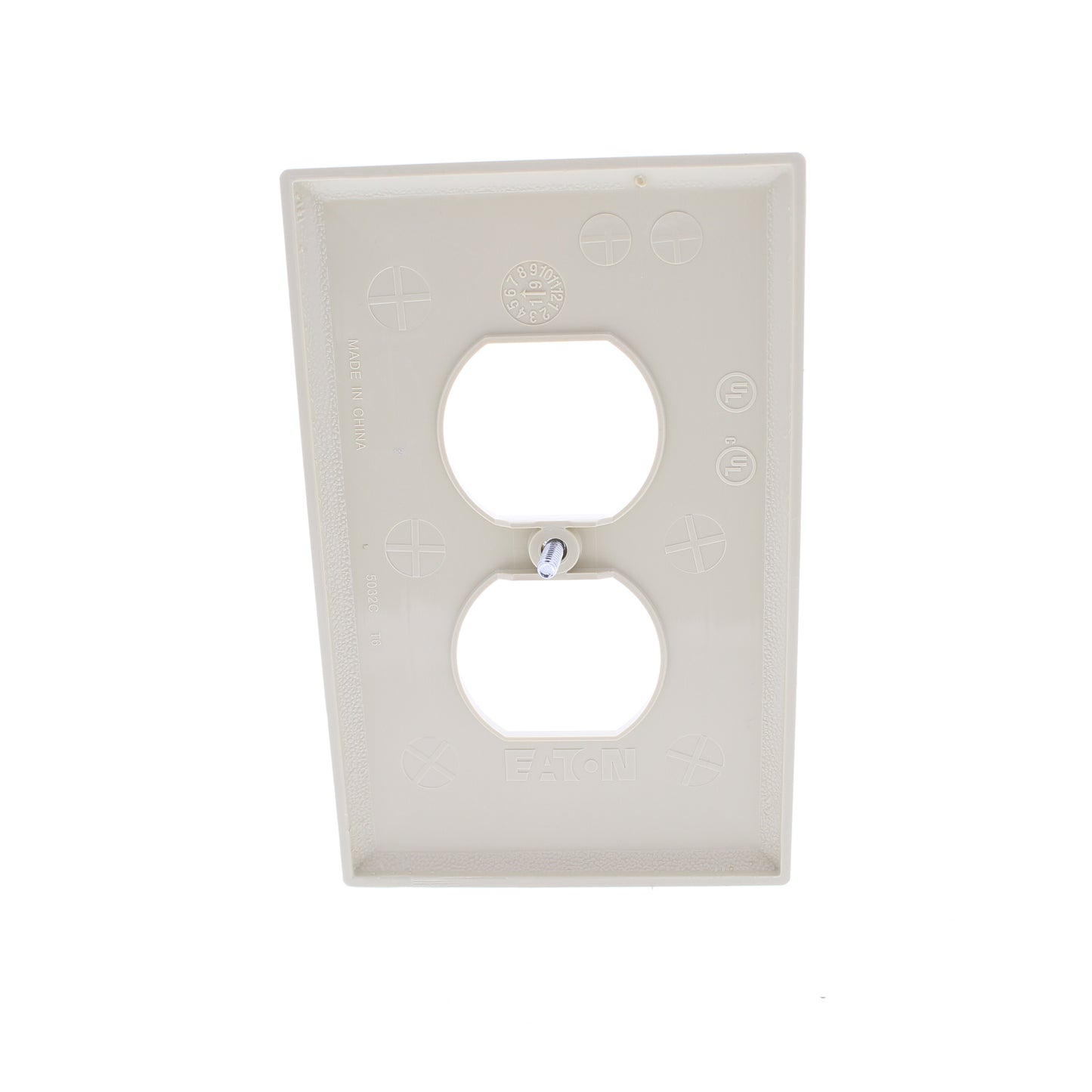 Eaton PJ8V Ivory 1-Gang Duplex Unbreakable Nylon Mid-Size Wallplate Cover 25pcs