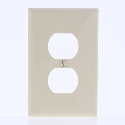 Eaton PJ8V Ivory 1-Gang Duplex Outlet Unbreakable Mid-Size Wallplate Nylon Cover