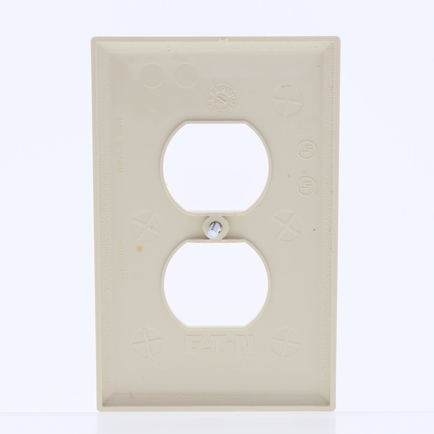 Eaton PJ8V Ivory 1-Gang Duplex Outlet Unbreakable Mid-Size Wallplate Nylon Cover