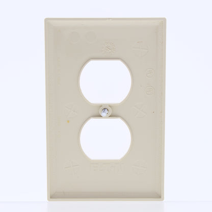 Eaton PJ8V Ivory 1-Gang Duplex Outlet Unbreakable Mid-Size Wallplate Nylon Cover