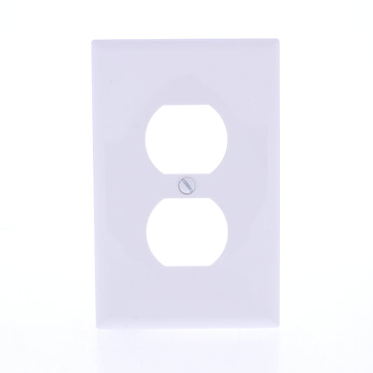 Eaton PJ8W White 1-Gang Duplex Outlet Unbreakable Mid-Size Wallplate Nylon Cover