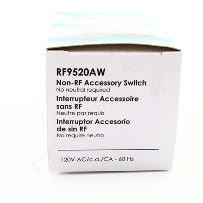 Eaton RF9520AW Alpine White Non-RF Accessory Decorator Switch No Neutral 120/VAC