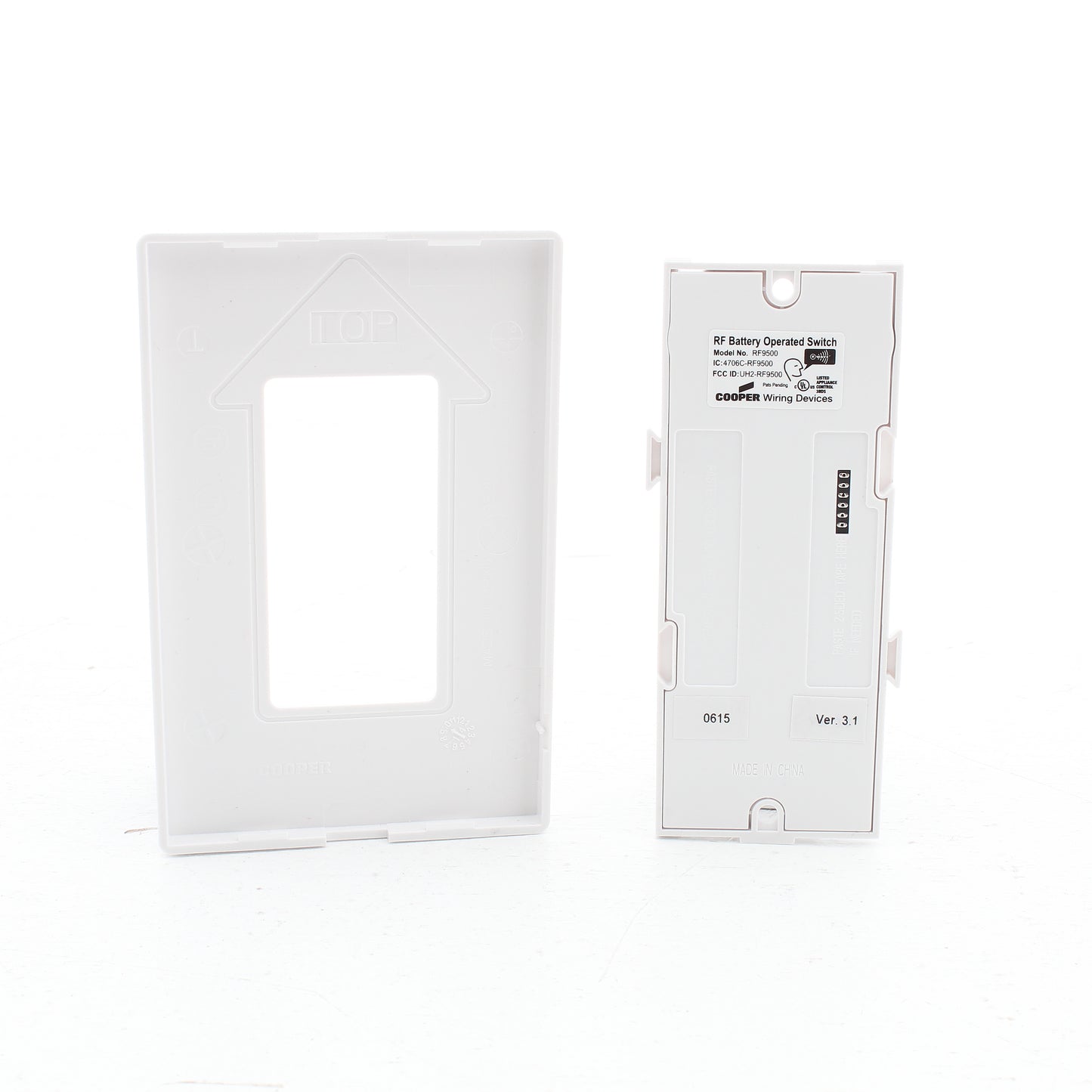 Eaton RFASAPMDW White Anyplace Switch w/Lamp Module Z-Wave RF Battery Operated