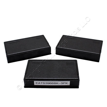 3pcs Eaton Black Weather Resistant Horizontal Decorator Self-Closing Cover S3966