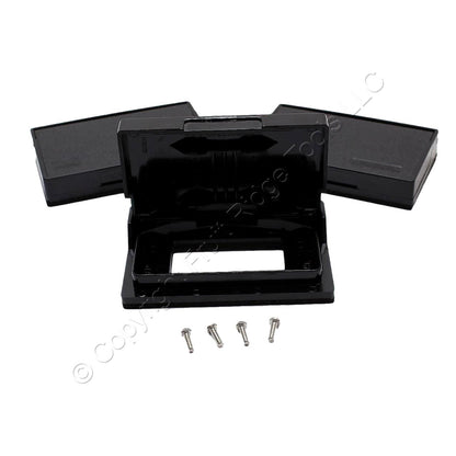 3pcs Eaton Black Weather Resistant Horizontal Decorator Self-Closing Cover S3966