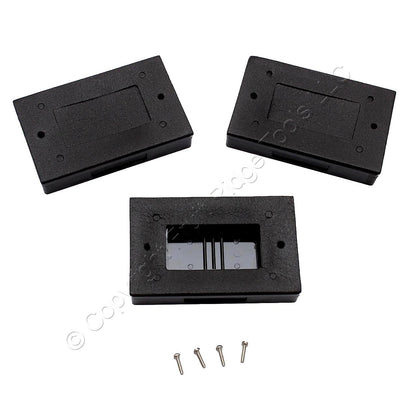 3pcs Eaton Black Weather Resistant Horizontal Decorator Self-Closing Cover S3966