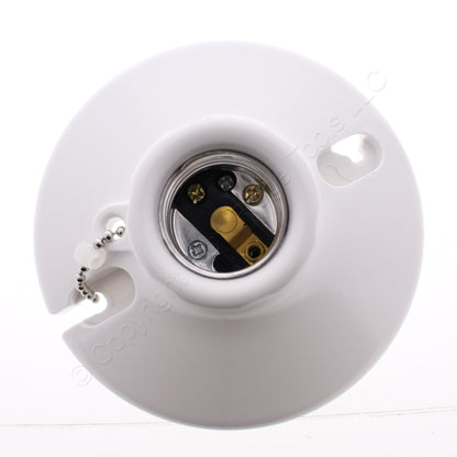 Eaton 2-Piece Keyless Medium Lampholder Push Wire Socket Pull Chain S759W-CD