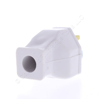 Eaton SA399W White 15A Straight Blade Plug Cord End 125V NEMA 5-15 5-15P Bulk