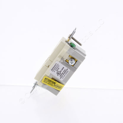 Eaton SGF20A Almond Self-Testing 5-20R 20A Gfci Outlet Duplex Receptacle 125V