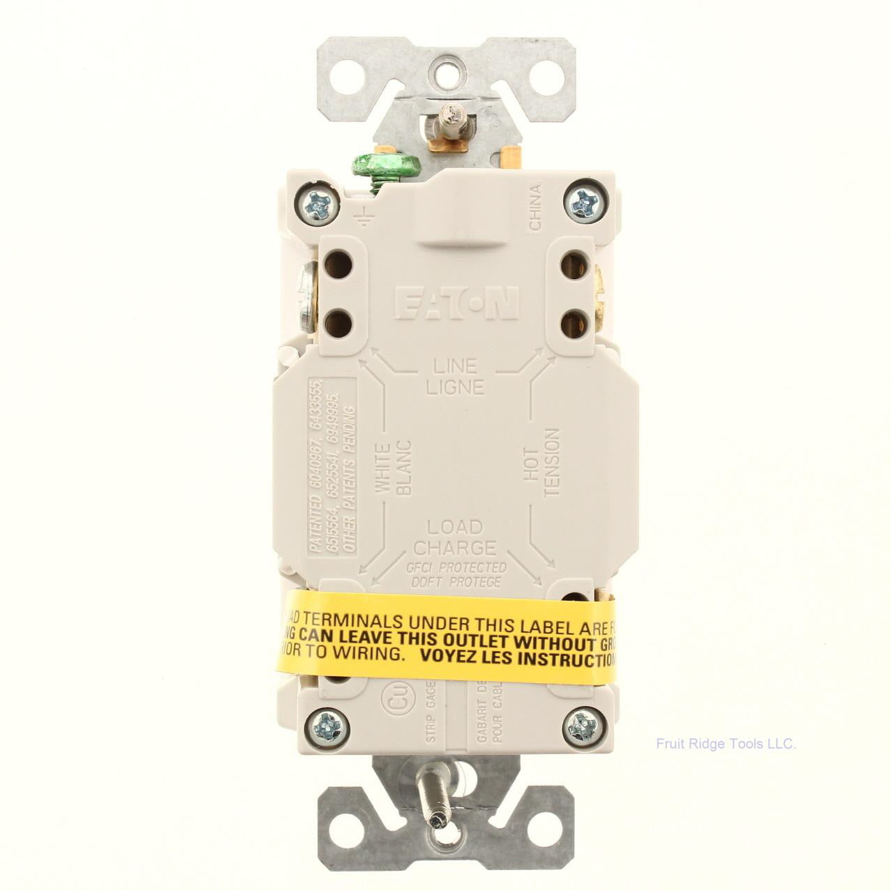 Eaton SGF20W White Self-Testing 5-20R 20A Gfci Outlet Duplex Receptacle 125V